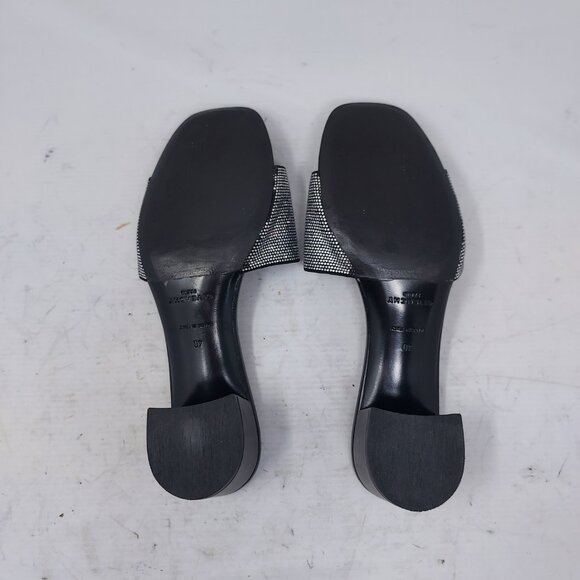 Givenchy Silver Crystal Black 4G Heel Slip on Sandal - Picture 2 of 11